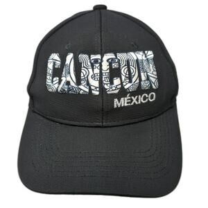 Genesis Baseball Cap Black One Size Cancun Mexico Embroidered Adjustable Hat